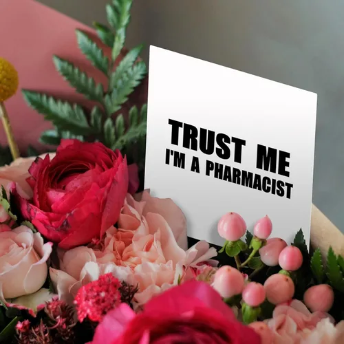 Vista 3 de Trust me Im a Pharmacist. Humor de trabajo de farmacia. Regalo - Tarjeta de felicitación, 6 x 6 pulgadas, individual (gc_195643_5)
