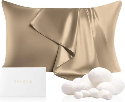 Vista 36 de THXSILK Funda de almohada 100% seda de morera para la salud del cabello y la piel, funda de almohada suave y lisa de 22 momme con cremallera oculta