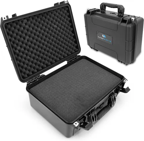 Vista 9 de CASEMATIX 8" Funda rígida impermeable pequeña con espuma personalizable para electrónica portátil, herramientas y accesorios - Carcasa rígida