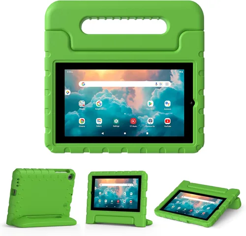 Vista 8 de Funda para tablet Walmart Onn de 7 pulgadas Gen 4 2024 Modelo: 100135924, peso ligero, a prueba de golpes, duradero, con soporte de mango Negro