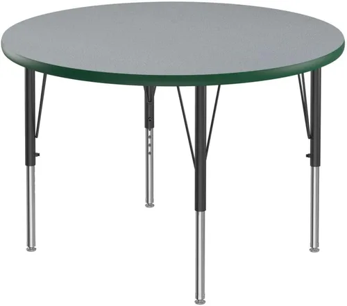 Vista 53 de Correll Mesa rectangular de actividades para el aula de 24 x 48 pulgadas, altura ajustable (19 a 29 pulgadas), parte superior de granito gris, borde