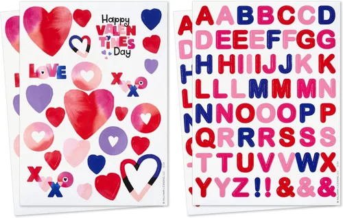 Vista 7 de Hallmark Buzón desplegable para el día de San Valentín con tarjetas y calcomanías para intercambio en el aula