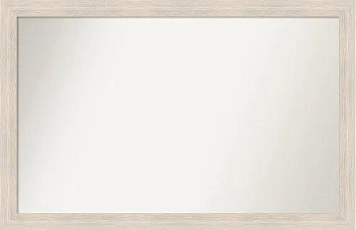 Vista 428 de Amanti Art Espejo personalizado, espejo de baño estrecho Alexandria White Wash, espejo de pared o espejo de tocador de baño sobre el fregadero
