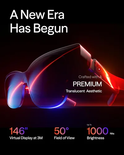 Vista 3 de VITURE Lentes Luma XR: pantalla ultra nítida de 146 pulgadas y 1200p, 1000 nits, 50° FOV, ajustes de atenuación, conexión USB-C para iPhone