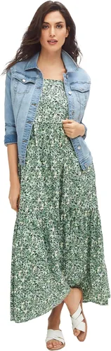 Vista 5 de Ellos Vestido largo de algodón escalonado de talla grande para mujer
