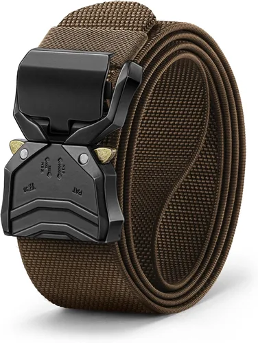Vista 9 de BULLIANT Men Belt,Tacitcal Holster Web Adjustable Belt Stretch Fit Quickly Release For Outdoor Duty,Cut For Fit