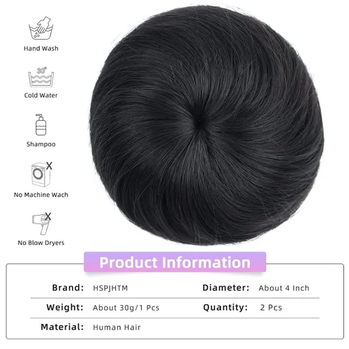 Vista 2 de 2 extensiones de moño de cabello, accesorio de peluca, extensiones de cabello rizado y ondulado, extensiones de cabello recogido, extensión de moño