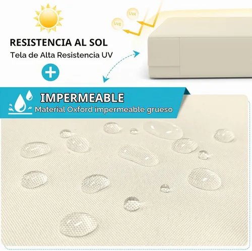 Vista 4 de COSHNIBI Fundas para Cojines de Patio 24'' X 22'' X 4'', Impermeables y Resistentes a la Decoloración, Funda de Cojín para Exteriores de Repuesto