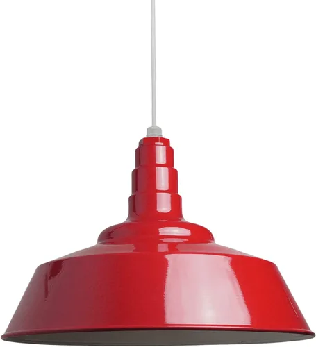 Vista 65 de Steel Lighting Co. Manhattan Warehouse Light Colgante montado en el techo Cúpula de 20 pulgadas vástago de 12 pulgadas Luz de granero