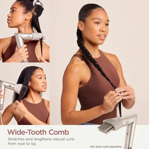 Vista 2 de Shark XSKHD4WTCA FlexStyle - Peine de dientes anchos, accesorio de peine para secadora de aire FlexStyle y sistema de secado, herramienta