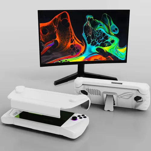 Vista 7 de JDDWIN Funda completa compatible con ASUS Rog Ally 2023, versión actualizada con carcasa frontal desmontable y soporte para Rog Ally, a prueba