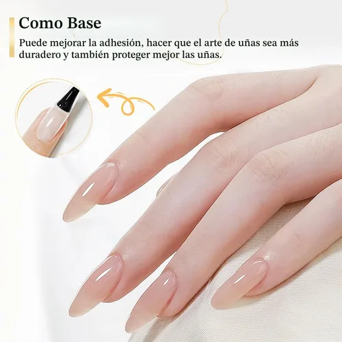Vista 8 de JODSONE Gel constructor 3 en 1, base constructora transparente de 0.55 onzas, esmalte de uñas para fortalecer y construir uñas, solución