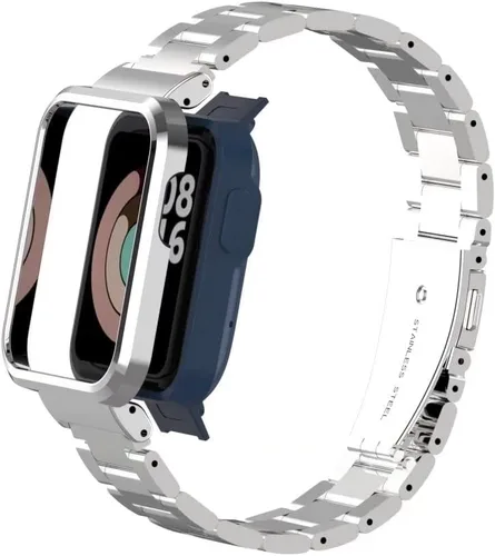 Vista 7 de Compatible con Xiaomi Mi Watch Lite/Redmi Watch Lite, correa de repuesto de metal de acero inoxidable compatible con Xiaomi Mi Watch Lite/Redmi FG1