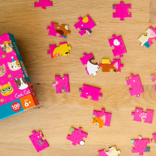 Vista 7 de Rompecabezas de 100 piezas Chuckle & Roar - Cool Cats