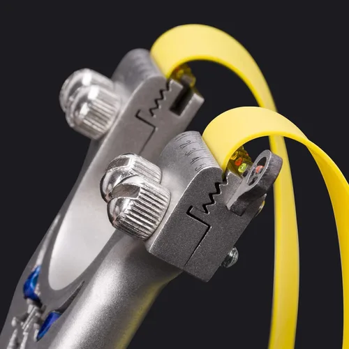 Vista 6 de Resortera, Resortera Profesional de Metal para Caza con Bandas de Lanzamiento Resistente, Catapulta de Alta Velocidad edición de lujo