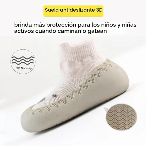 Vista 3 de Zapatos de calcetín antideslizantes para bebés y niñas, 2 pares Estilo1