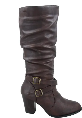 Vista 2 de Forever Link FZ-Safety-52 - Botas de tacón grueso con cremallera completa para mujer