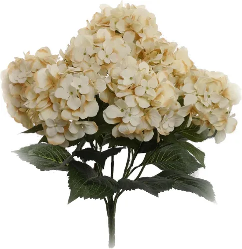 Vista 17 de Larksilk Arbusto artificial beige de la hortensia, flores al aire libre