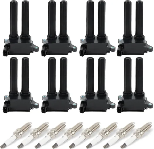 Vista 9 de Paquete de 3 bobinas de encendido DR39 y 6 bujías de iridio compatibles con Buick para Cadillac para Chevrolet para Oldsmobile Pontiac Allure