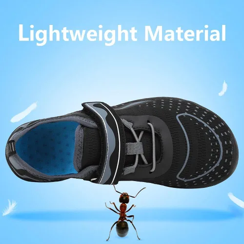 Vista 4 de Zapatos acuáticos para niños y niñas, suela ligera y cómoda, fácil de caminar, calzado acuático y deportivo antideslizante