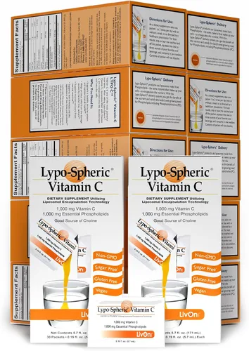 Vista 7 de Vitamina C Lypo-spheric, 60 paquetes, 0,035 oz de vitamina C por paquete, encapsulada para máxima biodisponibilidad, fórmula profesional, 100 % sin