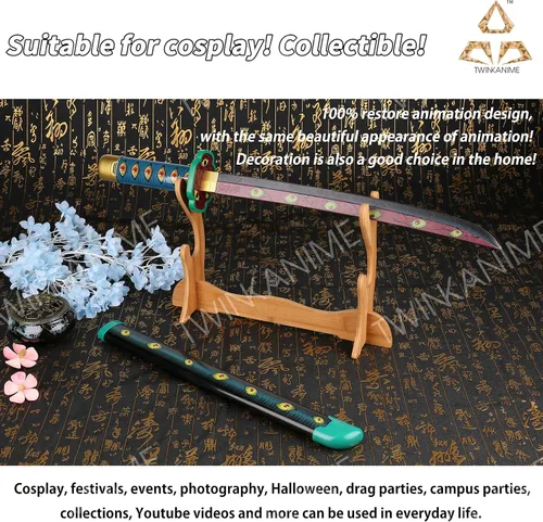 Vista 6 de TWINKANIME Slayer Sword Demon para niños de 6 años con hoja de nicirín con música, todos los 19 tipos de cosplay para niñosniñasadolescentes Katana