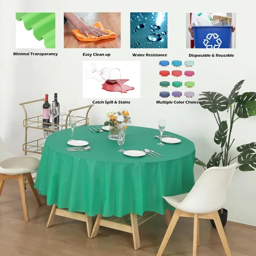 Vista 109 de Evershine - Mantel de plástico resistente (reutilizable, 12 unidades)