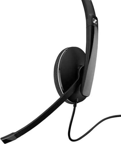 Vista 4 de Sennheiser PC 8.2 CHAT, auriculares con cable para juegos casuales, aprendizaje electrónico y música, micrófono con cancelación de ruido, control