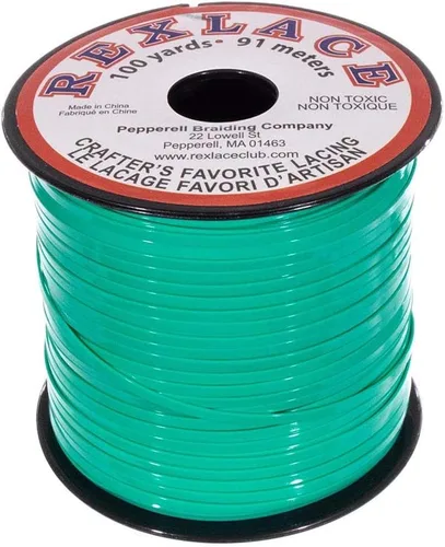 Vista 12 de Craft County Rexlace Plastic Craft Lace - Encaje para manualidades, 3/32 pulgadas (verde manzana)