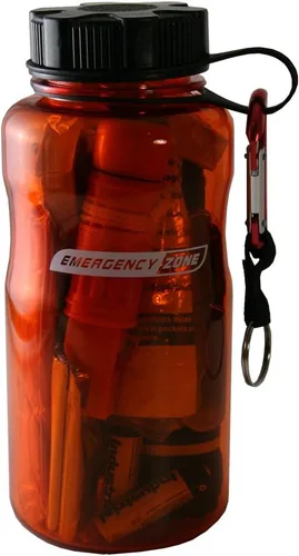 Vista 4 de Emergency Zone Kit básico de botella de supervivencia Kit de suministros de emergencia compacto para artículos esenciales de campamento, espacio