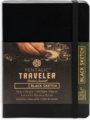 Vista 5 de Cuaderno de bocetos Travelers Dot Grid Pentalic Art, libre de ácidos