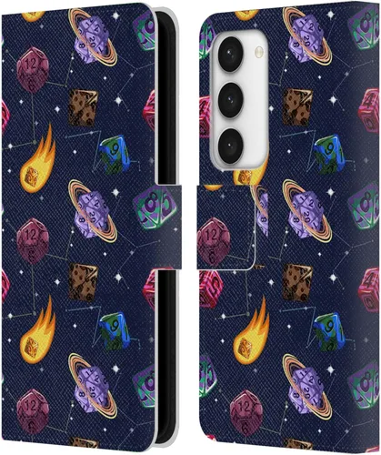 Vista 166 de Head Case Designs Officially Licensed Carla Morrow Colorful Space Dice Patterns Leather Wallet Case Compatible with Samsung Galaxy A07 4G