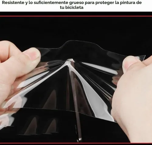 Vista 6 de TURBOOST Cinta de protección para marco de bicicleta, película protectora de esquina de protección de cadena de pintura MTB, transparente, 9.8 ft