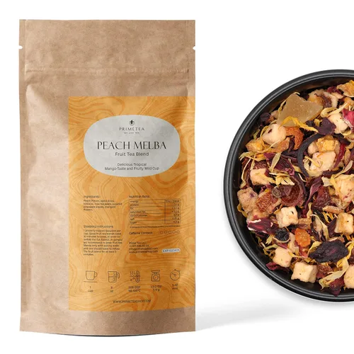 Vista 31 de Prime Tea Grandma's Fruit Basket – Exquisita fruta tisana, hojas sueltas orgánicas de primera calidad, deliciosa mezcla de té de hierbas, natural