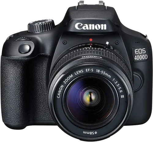 Vista 2 de Canon Cámara DSLR EOS 4000D/Rebel T100 con lente III de 0.709-2.165 in y paquete de accesorios, incluye tarjeta de memoria SanDisk Ultra 64GB SDXC