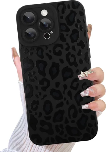 Vista 37 de TEAUGHT Compatible con iPhone 11 Funda con patrón lindo estampado de leopardo negro guepardo + protector de pantalla a prueba de golpes, funda