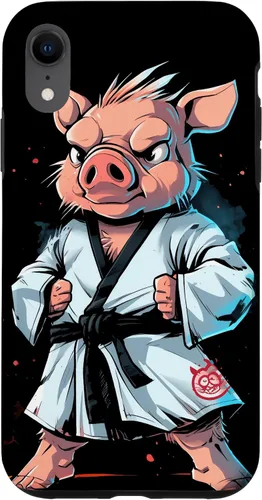 Vista 9 de iPhone 15 Karate Pig Taekwondo Martial Arts Fighter Case