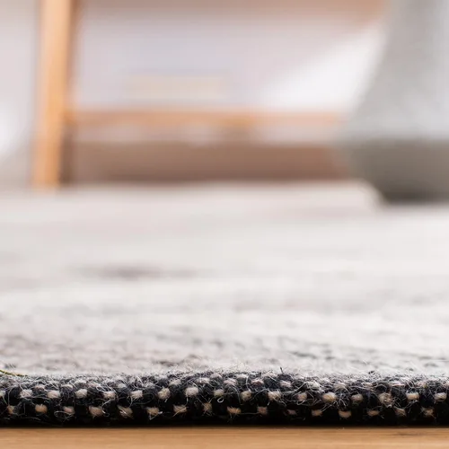 Vista 5 de SAFAVIEH Kilim Collection - Alfombra de pasillo, 2 pies 3 pulgadas x 7 pies, gris y marfil, hecha a mano, lana de cheurón, ideal para zonas de alto