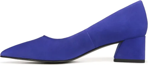 Vista 11 de Franco Sarto Women's Racer Pointed Toe Block Heel Pumps Zapatilla Ballet Rosa Claro Gamuza