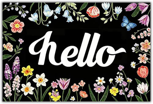 Vista 11 de Felpudo con texto en inglés «Bless This Home and All Who Intre», diseño floral de bienvenida, decoración de baño