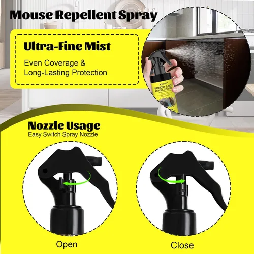 Vista 7 de Spray de aceite de menta para roedores,Repelente de mouce para motores