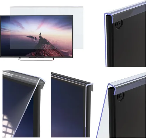 Vista 4 de Filtro de pantalla anti luz azul para monitor de escritorio de pantalla ancha de 21,5 pulgadas, bloquea la luz azul dañina excesiva, reduce