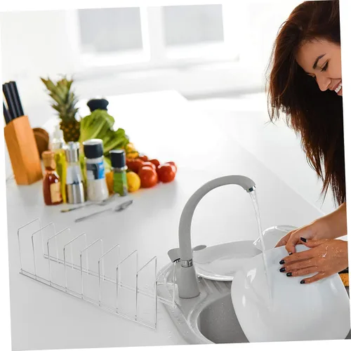 Vista 7 de Soporte para tapa de olla, soporte para tapa de olla, estante de almacenamiento compacto para encimera para cocina