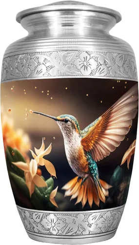 Vista 10 de NANIURN Urna para cenizas para mujeres u hombres, urnas de cremación para cenizas humanas de adultos mujeres y hombres, decorativa funeraria