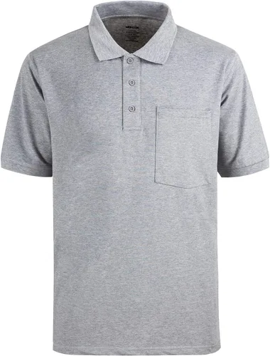 Vista 13 de MOHEEN Polo de manga corta para hombre, absorbe la humedad, secado rápido, con bolsillo 12138# Verde militar