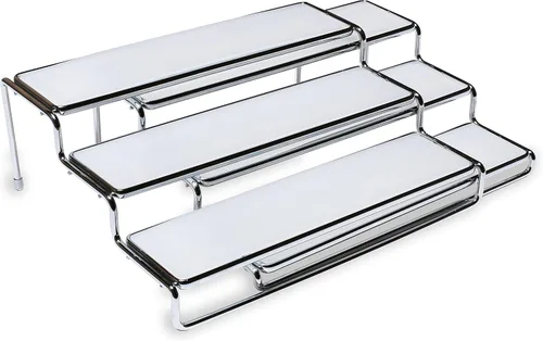 Vista 6 de DecoBros - Organizador de repisas de 3 niveles expandible para condimentos (12.5 - 25")