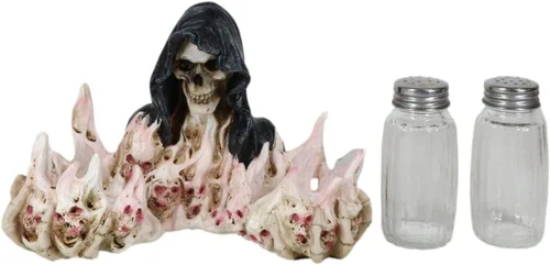 Vista 6 de Ebros Gift Juego de figuras góticas del Día de los Muertos con almas condenadas en el lago de fuego del infierno, juego de figuras de 5.5 pulgadas
