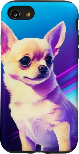 Vista 18 de Chihuahua Dog Retro Rainbow para Chihuahua Dog Lovers Case para iPhone 17