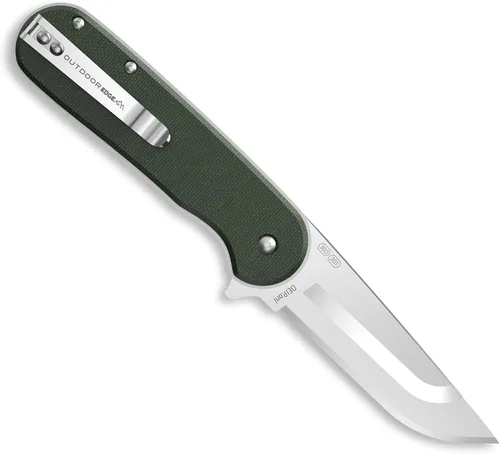 Vista 3 de OUTDOOR EDGE RAZOR VX3 Cuchillo de bolsillo plegable EDC de hoja reemplazable Hoja de 3 pulgadas, rodamientos de bolas, mango de acero Verde