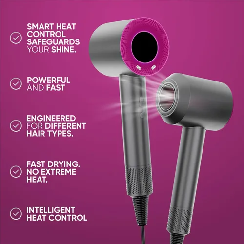 Vista 5 de Super secador de pelo con potente motor digital para un secado rápido